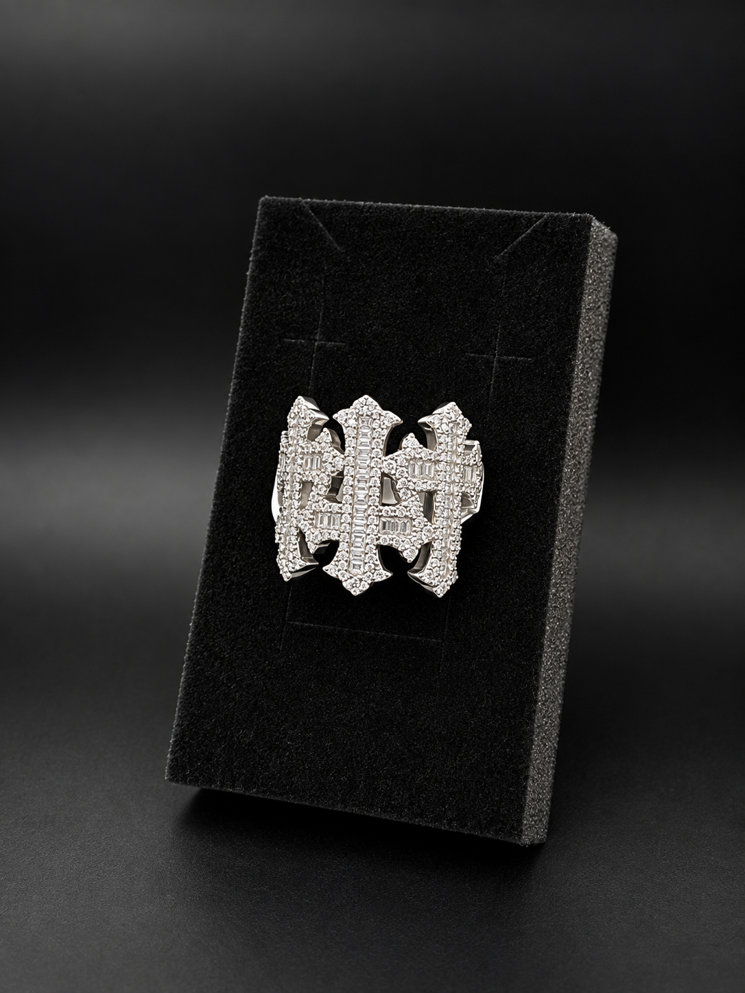 925 Moissanite Cross Ring